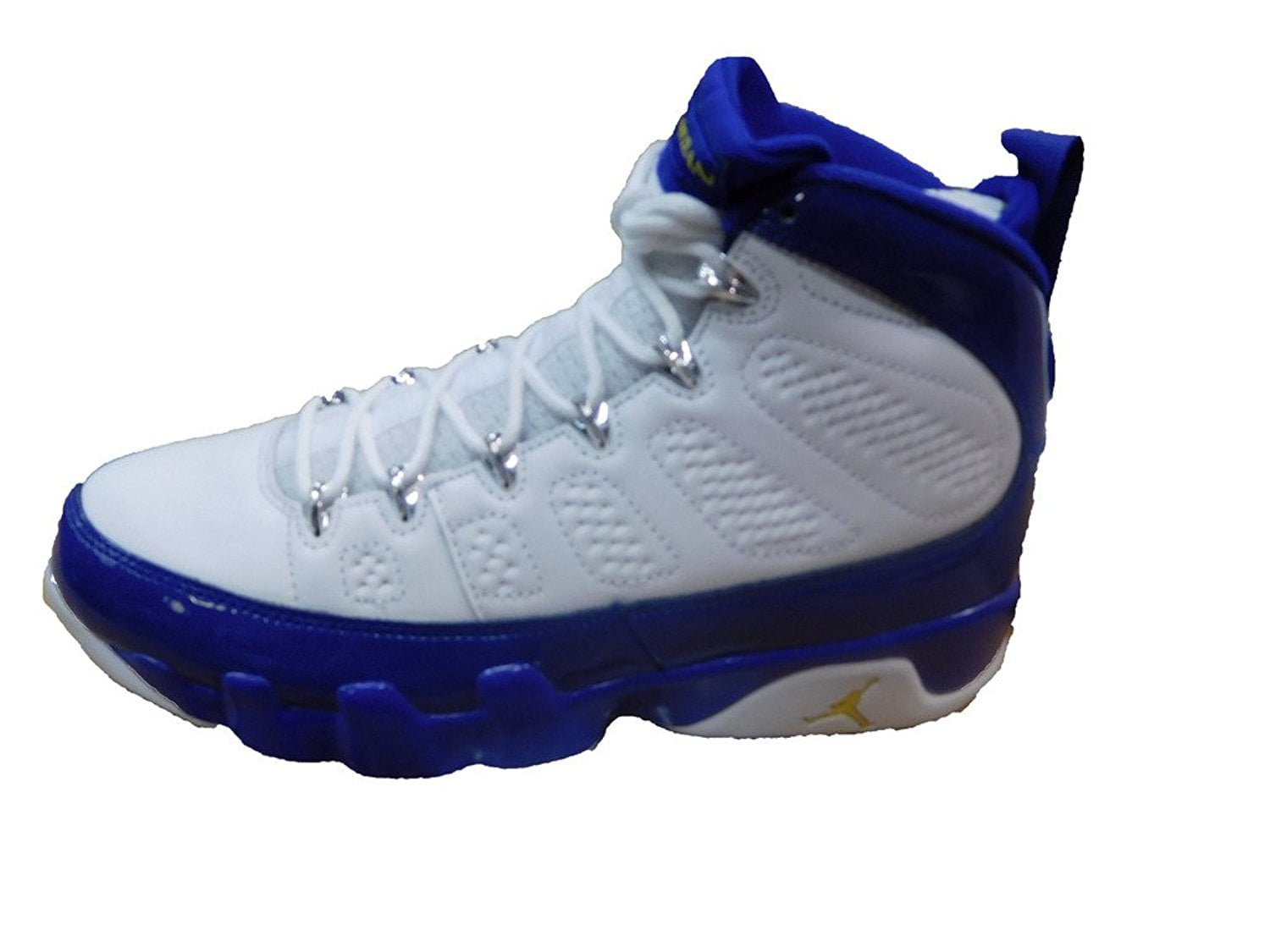 blue white and yellow jordan 9