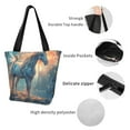 thumbnail image 4 of Honeii Forest Lake White Horse Print Women Top Handle Satchel Handbags,Fashion Handbag,Messenger Tote Bag Purse for Women,Shoulder Bag Handbag for Travel, Work, 4 of 6