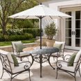 thumbnail image 2 of Round Outdoor Tablecloth with Umbrella Hole and Zipper, Grey Geometric Beach Tablecloth with Elastic Waterproof, Ombre Waves Moire Abstract Art Patio Table Covers for 31" - 35" Picnic Pool Tables, 2 of 9