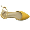 thumbnail image 6 of Ollio Women's Shoes Faux Suede Ankle Straps D'Orsay Pointed Toe Ballet Flats ZY00F71, 6 of 6