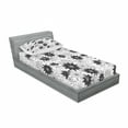 thumbnail image 3 of Grey Bedding Set with Sheet & Covers, Illustration of Old Fashion Various Size Spiral Vintage Flowers Urban Design, Printed Bedroom Decor 2 Shams, 4 Sizes, White Black, by Ambesonne, 3 of 3