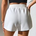 thumbnail image 4 of Women‘s Shorts Casual Summer Drawstring Comfy Elastic High Waist Running Shorts With Pockets, 4 of 4