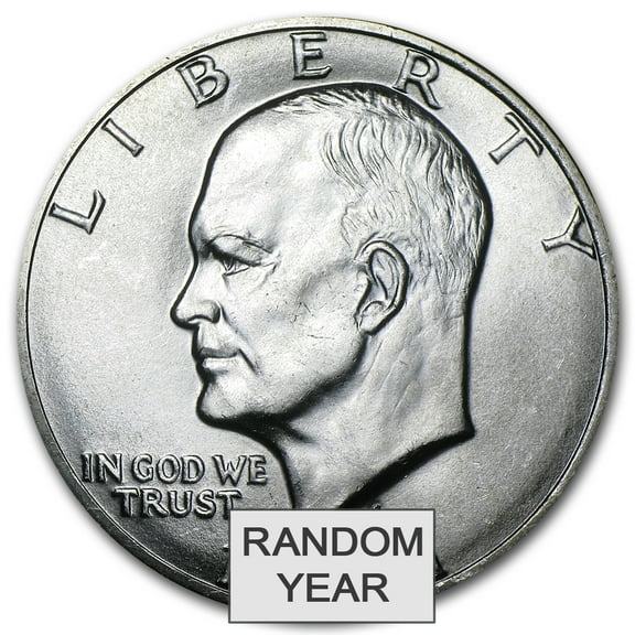 U.S. Mint 1971-1976 Eisenhower Dollar, Precious Metals, BU, .3161 oz 40% Silver, .400 Karats