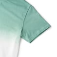 thumbnail image 5 of NIPAXO Boys Short Sets Ombre T-Shirt and Plaid Shorts 2-Piece Summer Outfit Casual Activewear for Boys, Green, Sizes 4-5 years old, 5 of 6