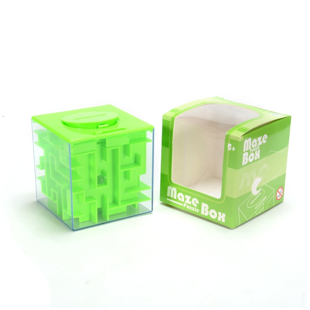 Maze Puzzle Money Box Money Saving Box, Maze Money Cube Bank, Coin Cash Bills Storage Boxes for ...