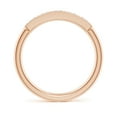 thumbnail image 2 of ANGARA Natural Pave Set Diamond Bar Ring with Milgrain in 14K Rose Gold for Women (Size-3mm| Color-I-J| Clarity-I1-I2) | April Birthstone, Anniversary, Jewelry Gift for Women | Natural Diamond Ring, 2 of 9