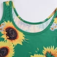 thumbnail image 3 of snowsong Summer Dress,Sundresses for Women Women Sleeveless Sunflower Print Summer Beach A Line Casual Dress Party Dress Beach Dress,Vacation Dresses,Hawaiian Dresses Green Dress XXL, 3 of 7