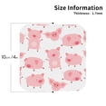 thumbnail image 3 of Pofeuu Kawaii Pigs Print Leather Coasters Set of 6, Round Cups Mugs Mat Pad for Home Kitchen Heat Resistant Drink Coasters,Square, 3 of 7