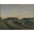 thumbnail image 2 of P. C. Skovgaard 14x12 Black Ornate Wood Framed Double Matted Museum Art Print Titled: Vejby with the Church Seen from the North. Evening Light. Zealand (1842 - 1843), 2 of 5