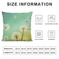 thumbnail image 5 of Nawypu White Dandelion Throw Pillow Covers Watercolor Teal Blue Gradient Decorative Cushion Covers for Kids Teens Adults Wild Outdoor Flowers Rustic Style Cushion Cases for Bed Couch, 5 of 5
