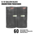 thumbnail image 2 of BEIDOU-PAC 8-10 Gallon Trash Bags Drawstring, 60 Count, Black & Unscented Medium Garbage Can Liners, 2 of 6
