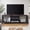 Dark Walnut, variant on 58.27 in. Ivory Wood TV Stand with 4 Storage Shelves Fits TV's up to 65 in.