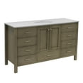 thumbnail image 2 of Horizon 60" Single Bathroom Vanity with Weathered Gray Cabinet and Quartz Top, 2 of 9