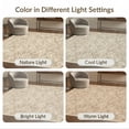 thumbnail image 7 of ODIKA 6'x9' Washable Area Rug Non-Slip, Easy Care, Cream Beige Retro Ornamental Vine Motif Faded Entryway Waffle for Family Room, Living Mater Bedroom, 7 of 7
