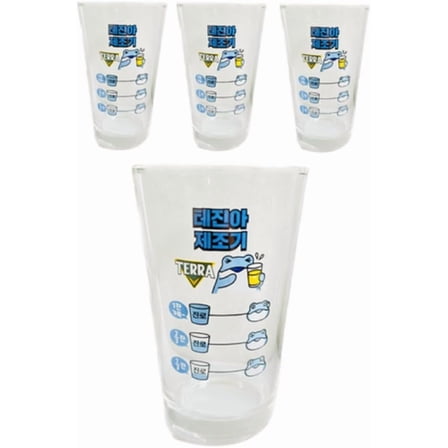 Apartment Soju Beer Mixer Korean Game Beer Soju 4P set 1.96 x 2.09 inch (5 x 5.3Cm) / Capacity : 1.7Oz(50ml). APT.