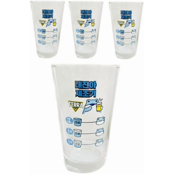Apartment Soju Beer Mixer Korean Game Beer Soju 4P set 1.96 x 2.09 inch (5 x 5.3Cm) / Capacity : 1.7Oz(50ml). APT.