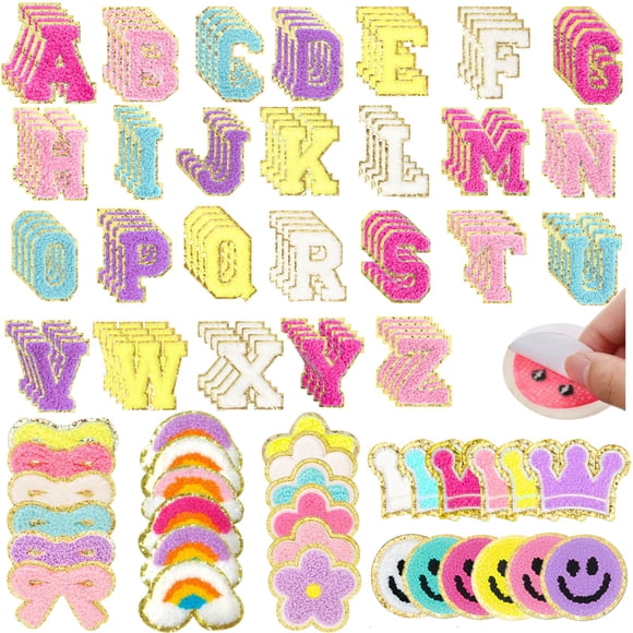 Parche Letras de Chenilla Autoadhesivas GAMYPET 134 Piezas DIY