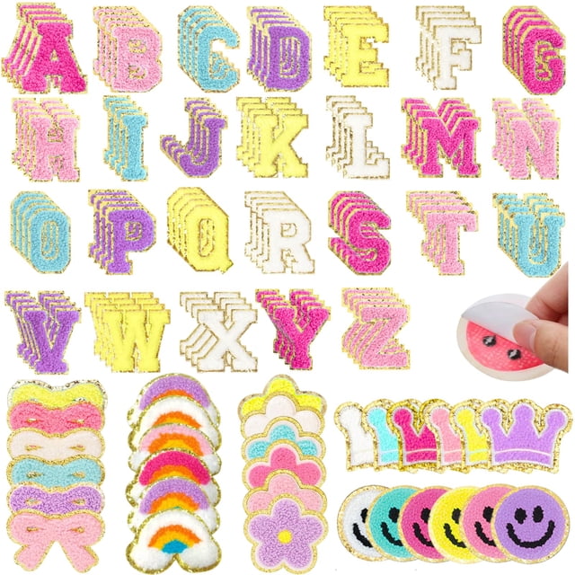 Parche Letras de Chenilla Autoadhesivas GAMYPET 134 Piezas DIY