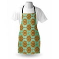 thumbnail image 3 of Moroccan Apron Ornamental Abstract Moroccan Motif with Old Fashion Victorian Influences Artwork, Unisex Kitchen Bib Apron with Adjustable Neck for Cooking Baking Gardening, Mint Orange, by Ambesonne, 3 of 3