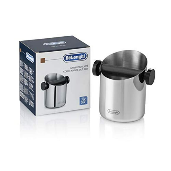 De’Longhi Knock Box DLSC059 in polished stainless steel