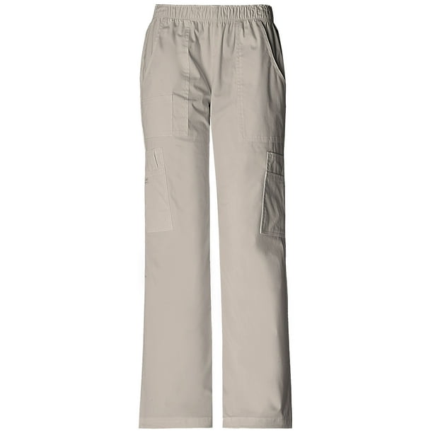 Pantalón Cargo De Tiro Medio Para Mujer Cherokee - Elástico, Pierna Recta, 8 Bolsillos, Ajuste Cómodo, Tejido Stretch