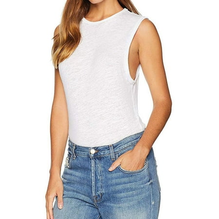 Free People Womens All The Time Bodysuit Jumpsuit, White, X-Small