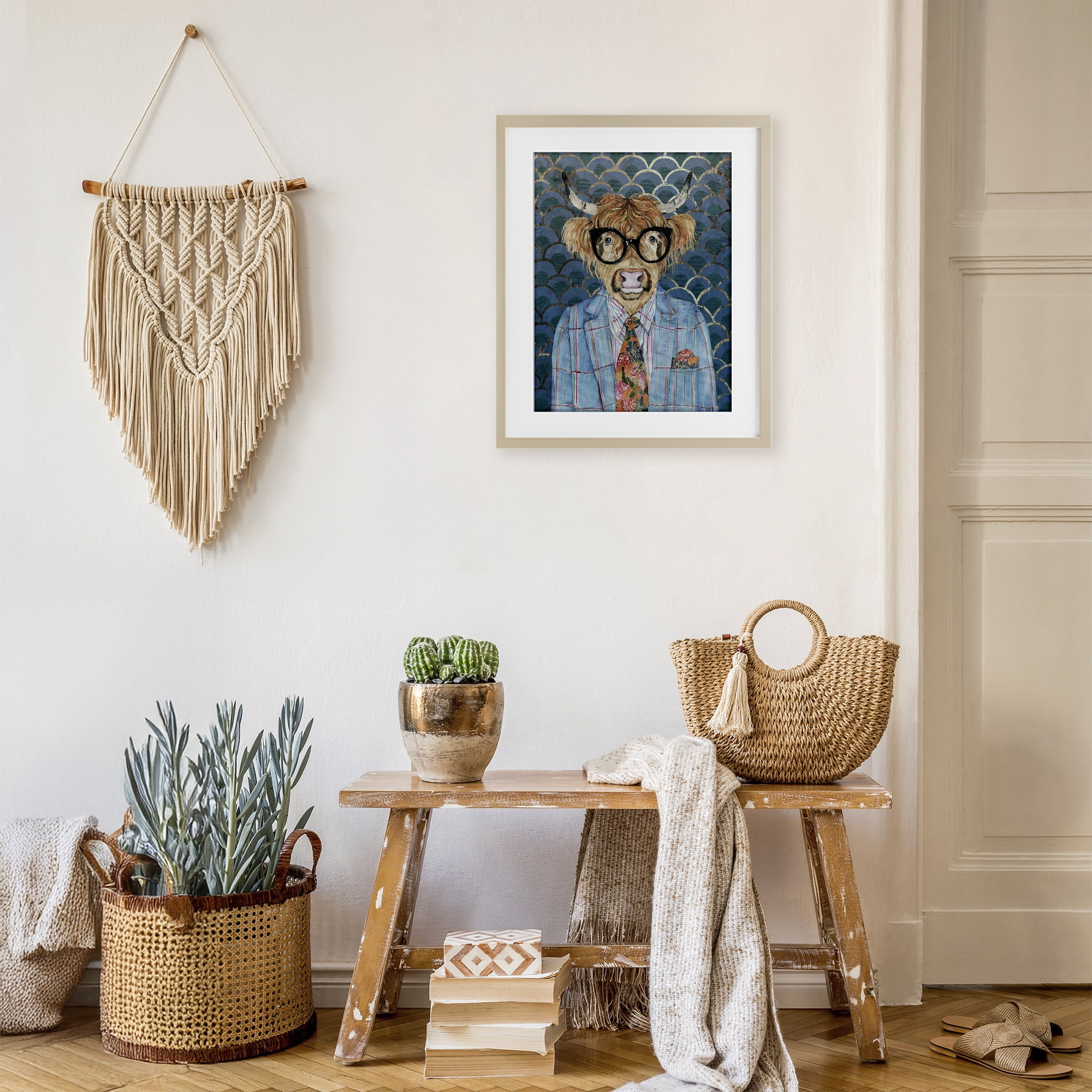 Stupell Industries Cool Highlander Portrait Birch Framed Print Under Glass, design by Svetlana Aleynikova