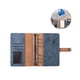 thumbnail image 3 of Funda para carpeta económica de cuero PU A6 con 12 bolsillos para carpetas A6, bolsas para hojas sueltas, carpeta económica de 6 anillas, sistema de sobres para efectivo, azul - Azul, 3 of 5