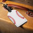 thumbnail image 3 of Luggage Tags for Travel Women Men Kids Red Baseball Softball Ball Laces Set of 2 Luggage Baggage Tag Suitcases Labels Leather Decoration, 3 of 6