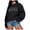 Black, variant on New Women's Printed Round Neck Pullover Street Long Sleeve Pullover Hoodie Crop Sweater Boys Pullover Set Cold Weather Hoodies Women Fall Jacket Women Warm Fitness Hoodie Women Extra Long Sweatshirts