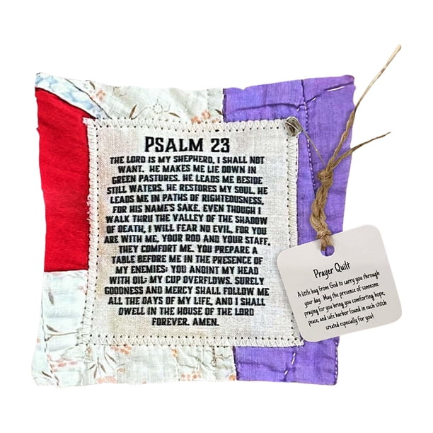 Mini Colchas Escritura Colcha Oración Con Cruz en El Interior para Familiares Y Amigos