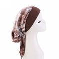 thumbnail image 1 of Bonnet Banda Impreso Headwear Estiramiento atención del cabello Envoltura Cubierta del cabello Seda artificial cáncer Pérdida del , marrón Yinane Gorro de dormir, 1 of 6