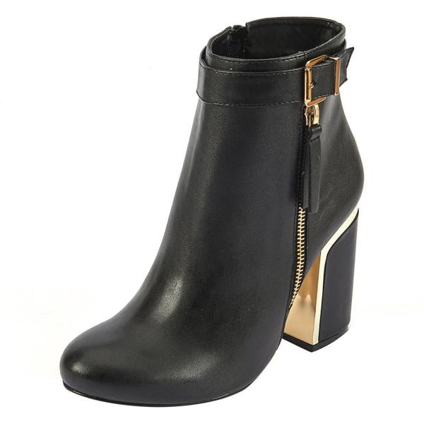 BOTIN COLOR NEGRO CON CIERRE A UN COSTADO Mundo Terra 023310