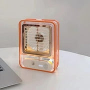 Portable Fanl,New Mini Fan,Usb Portable Chiller Desktop Mute Spray Water Conditioning Personal Air Cooler,3 Wind Speedss Ambient Light Mini Fans for Home Office Dorm Travel