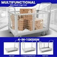 thumbnail image 6 of Heavy-Duty 4-in-1 Platform Truck Cart,  Platform Cart with Cage, 2200 LBS Capacity Foldable Cart Dolly, 40"×24" Push Cart for Laundry,Grocery, Storage, 6 of 8