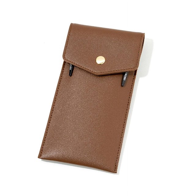 Estuche creativo de cuero de gran capacidad para lápices, personalizado, de cuero PU, para guardar bolígrafos, bolsa de papelería portátil para estudiantes