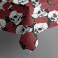 thumbnail image 5 of Red Skull Rose Pattern Square Tablecloth,Waterproof Square Table Cover,Wipeable Spillproof Washable Table Cover for Home Kitchen Party Decor 60"x60"(152x152cm), 5 of 6