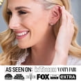 thumbnail image 2 of Cate & Chloe Pack of 3 - Ariel 18k Gold Plated Halo Women's Stud Earrings with Simulated Diamonds, 2 of 13