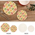 thumbnail image 4 of SKYSONIC Flip Flop Colorful Pot Holders Trivets, 2 Pcs Heat Resistant Trivets,Summer Cotton Thread Weave Mats for Hot Pads Pans Pot Bowl Teapot for Kitchen Decor, 4 of 7
