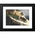 thumbnail image 2 of Anton Strassgschwandtner 18x14 Black Modern Framed Museum Art Print Titled - Peasant Sledding from Salzburg, 2 of 5
