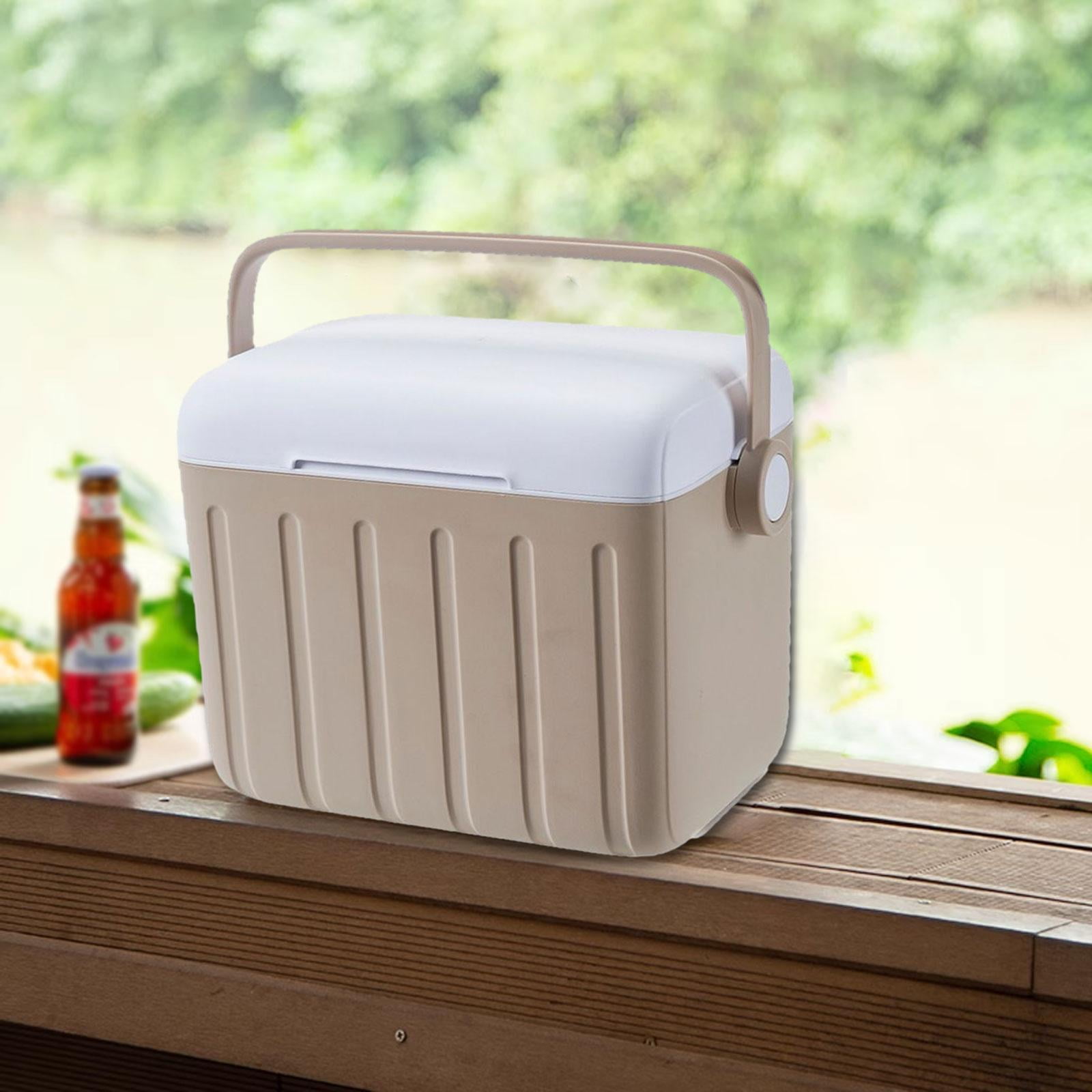 harayaa Cooler Box Carrier 6L with Handle Beverage Storage Organizer Container Ice Chest Khaki