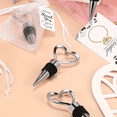 thumbnail image 2 of Heart Shape Wine Stoppers Love Wine Bottle Stopper Champagne Beer Bottle Stopper for Wedding Gift Valentine's,10 * key chains 10 * yarn bags 10 * thanks for the paper jam 1 roll * rope, 2 of 5