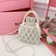 thumbnail image 5 of Bolso bandolera para mujer Elegante bolso de mano tipo cubo tejido con perlas Monedero (estilo dos), 5 of 8