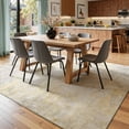 thumbnail image 2 of Toyoso 9x12 Extra Large Modern Abstract Area Rug - Grey & Gold Watercolor Silicone Carpet, Machine Washable Non-Slip Indoor Rug, 0.25" Low Pile Stain Resistant Carpet for Master Bedroom, 2 of 9