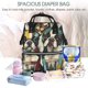 thumbnail image 5 of Easygdp Colorful Bulldog Duo para Bolsa de Bebé de Gran Capacidad con Múltiples Bolsillos, Bolsa de Pañales para Padres, Bolsa de Viaje Organizada y Elegante, 5 of 6