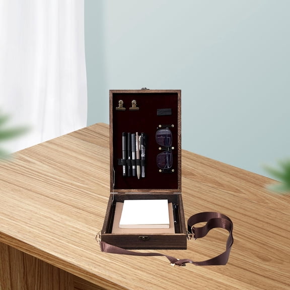 Tachiuwa Writers Wood ist Writing Tools Bag Decorative Artist Tool Bag Wood Table Easel for Outdoor