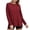Wine, variant on Kukoosong Women's Oversized Long Sleeve Pullover Top with Crew Neck and Side Slit, Casual Loose Fit T-Shirt for Gym Workout and Daily Fitness