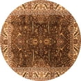 thumbnail image 1 of Ahgly Company Indoor Round Oriental Orange Industrial Area Rugs, 7' Round, 1 of 4