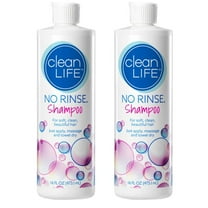Cleanlife No-Rinse Shampoo, Alcohol-free, Ready To Use, 16 oz, Pack of 2