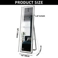 Dextrus 59"x16" FullLength Mirror with LED Lights, Rectangle Free